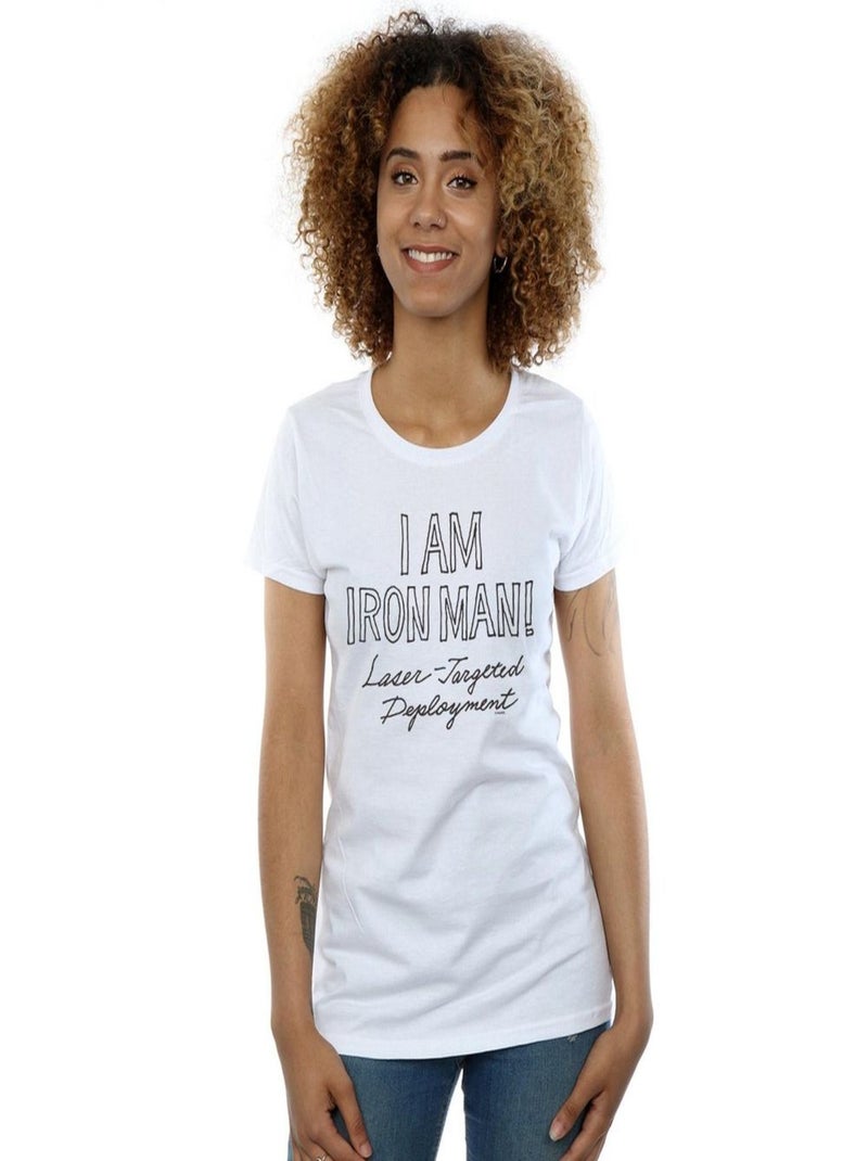 Marvel - T-shirt AM IRON FIST MAN Blanc - Kiabi