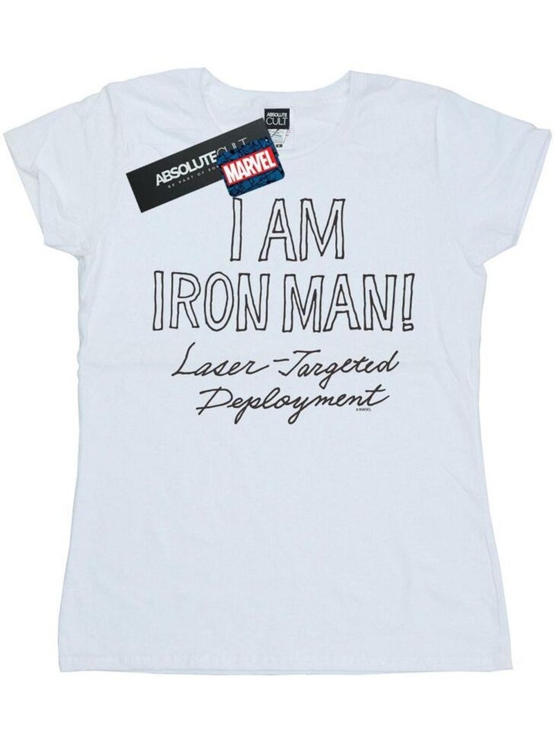 Marvel - T-shirt AM IRON FIST MAN Blanc - Kiabi