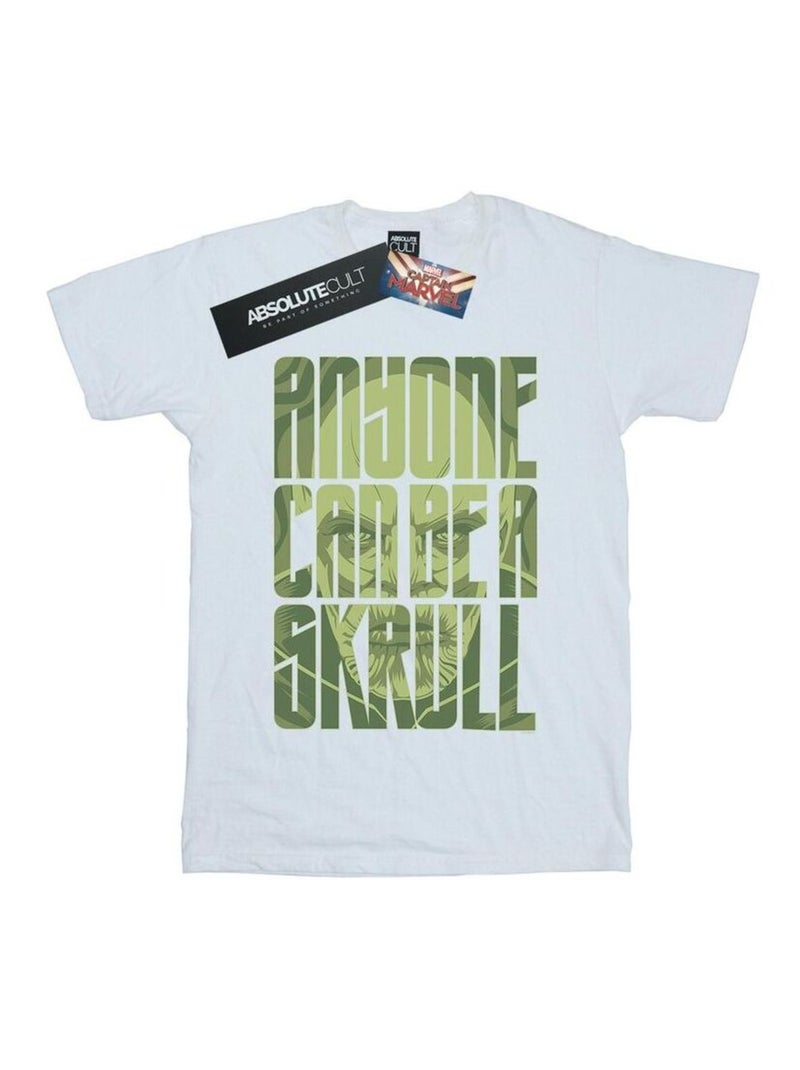Marvel - T-shirt ANYONE CAN BE A SKRULL Blanc - Kiabi