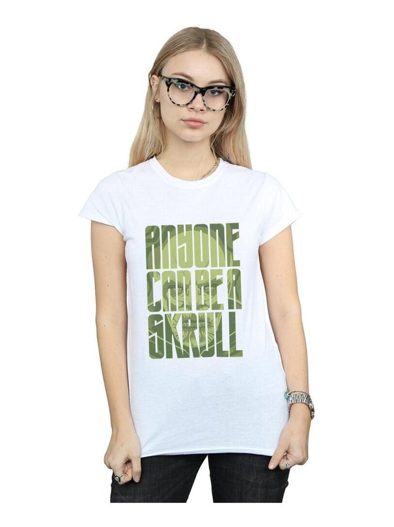 Marvel - T-shirt ANYONE CAN BE A SKRULL Blanc - Kiabi