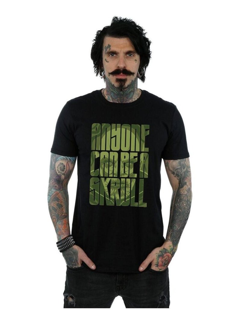 Marvel - T-shirt ANYONE CAN BE A SKRULL Noir - Kiabi