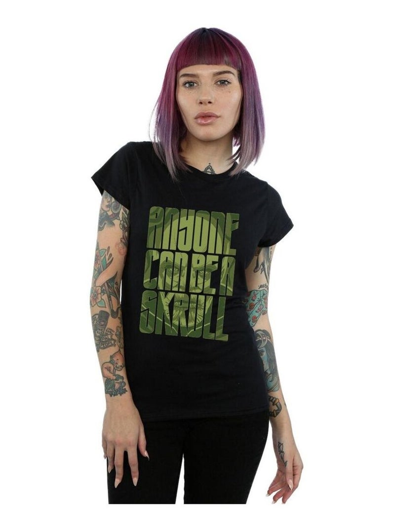 Marvel - T-shirt ANYONE CAN BE A SKRULL Noir - Kiabi