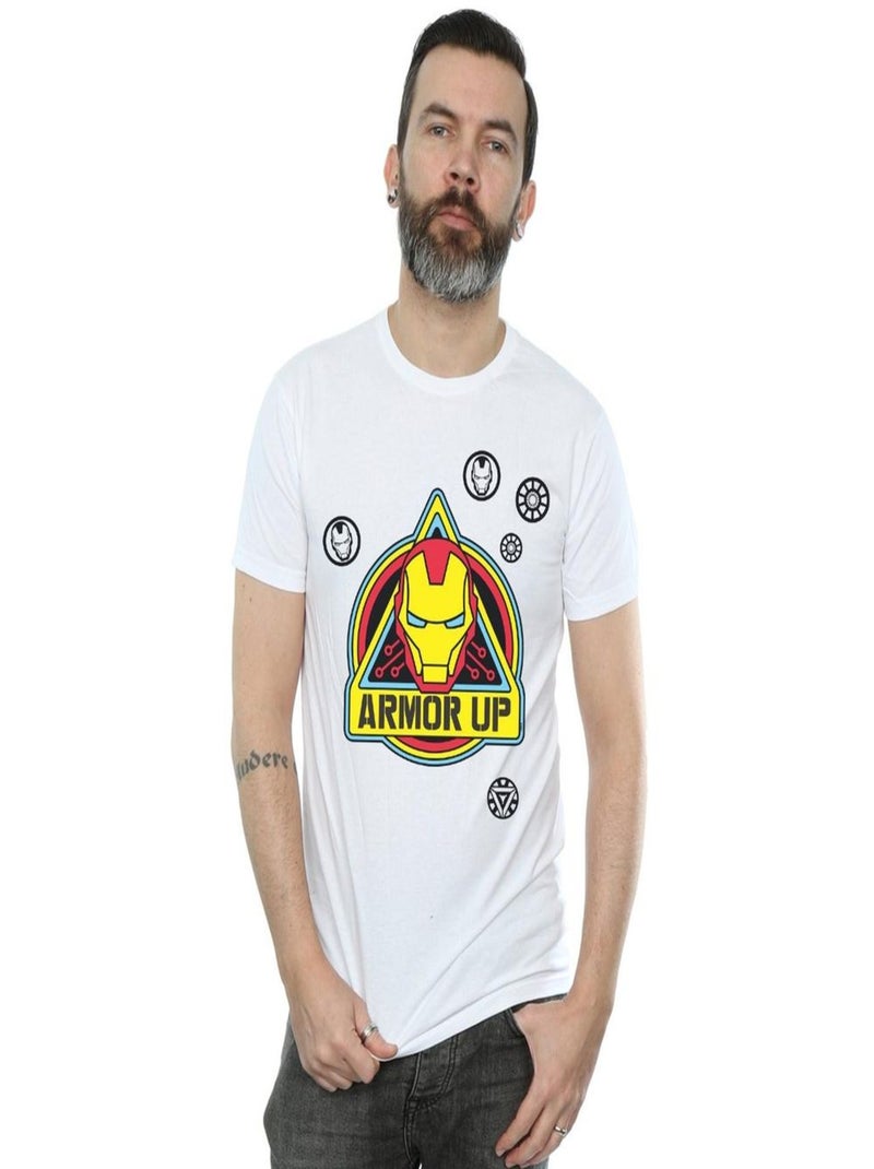 Marvel - T-shirt ARMOR UP Blanc - Kiabi