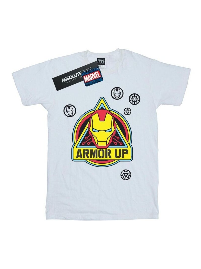 Marvel - T-shirt ARMOR UP Blanc - Kiabi