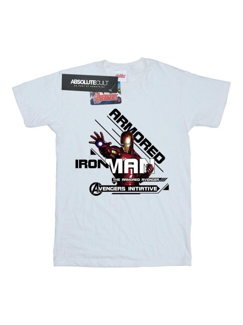 Marvel - T-shirt ARMORED AVENGER Blanc - Kiabi