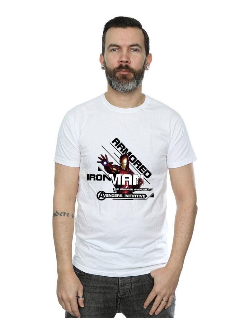Marvel - T-shirt AVENGERS ARMOURED AVENGER Blanc - Kiabi