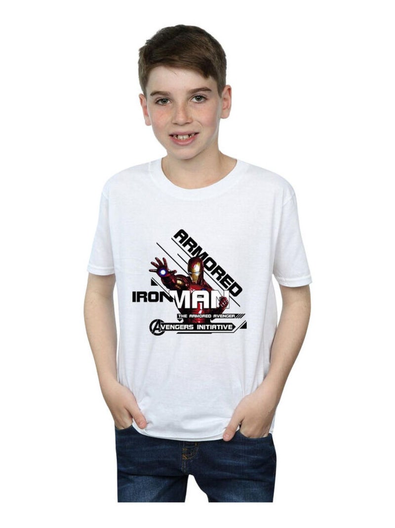 Marvel - T-shirt AVENGERS ARMOURED AVENGER Blanc - Kiabi