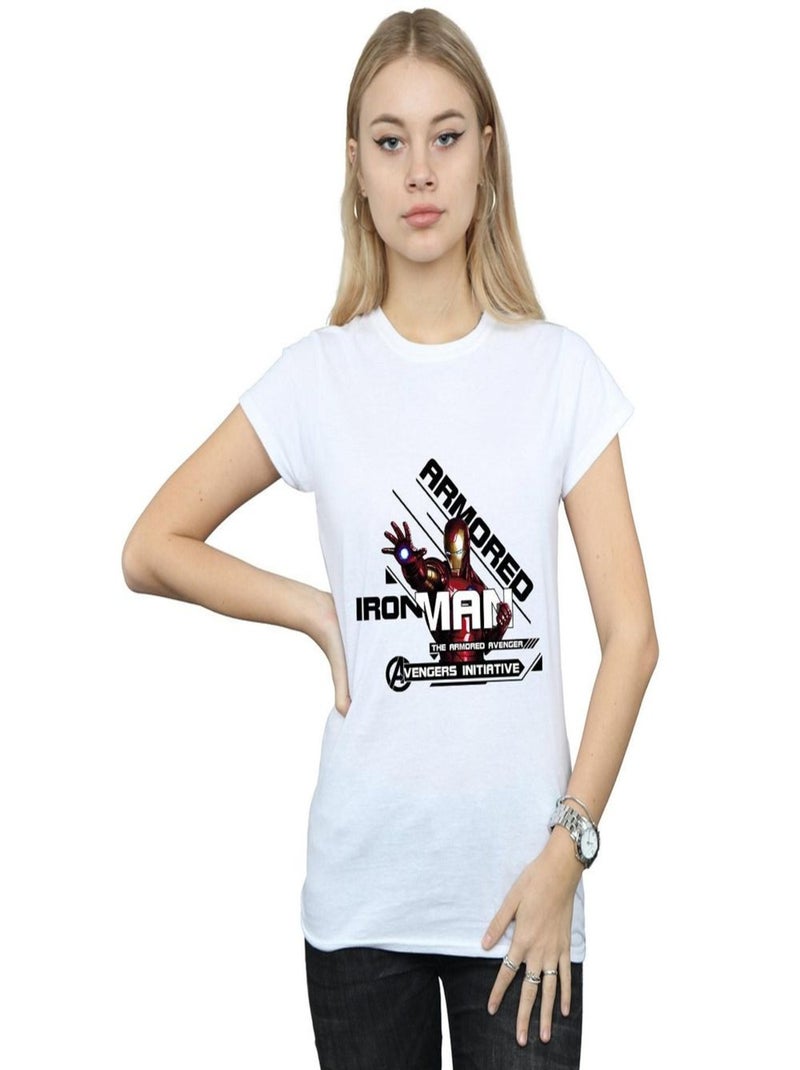Marvel - T-shirt AVENGERS ARMOURED AVENGER Blanc - Kiabi