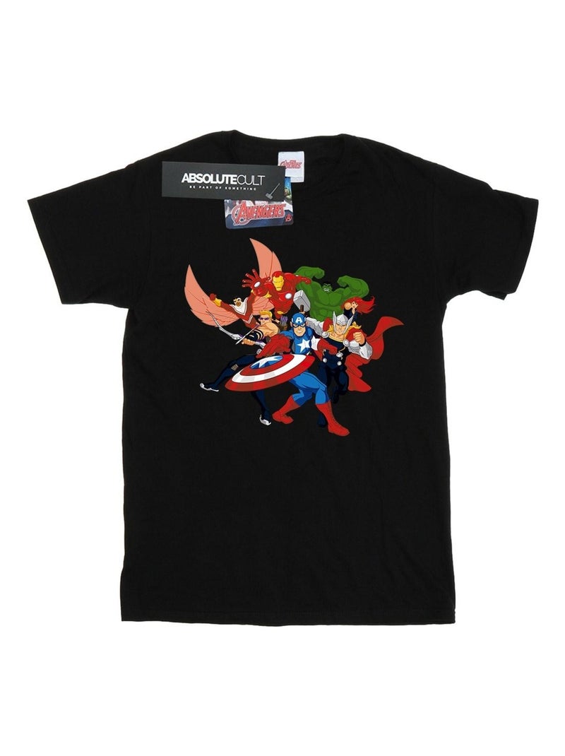 Marvel - T-shirt AVENGERS ASSEMBLE Noir - Kiabi