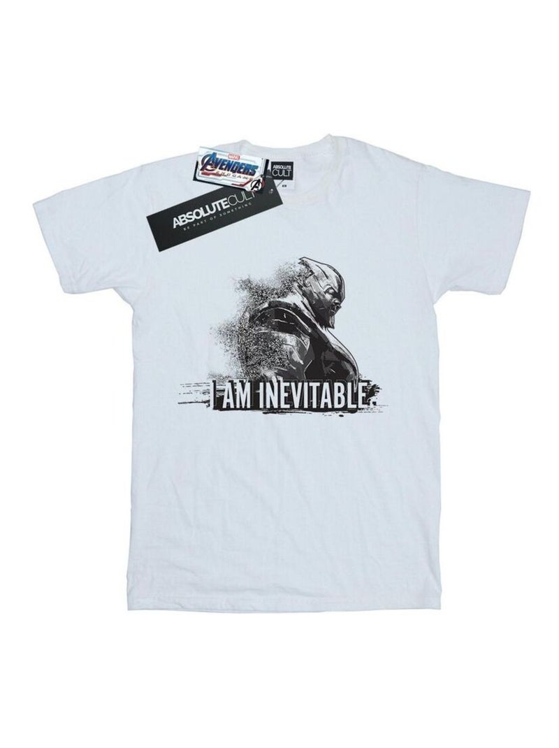 Marvel - T-shirt AVENGERS ENDGAME AM INEVITABLE Blanc - Kiabi