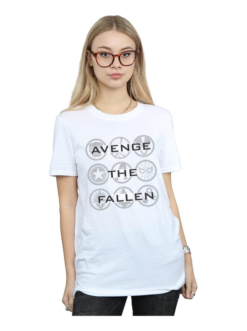 Marvel - T-shirt AVENGERS ENDGAME AVENGE THE FALLEN Blanc - Kiabi
