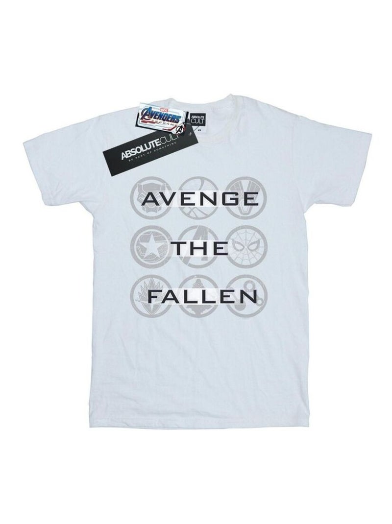 Marvel - T-shirt AVENGERS ENDGAME AVENGE THE FALLEN Blanc - Kiabi