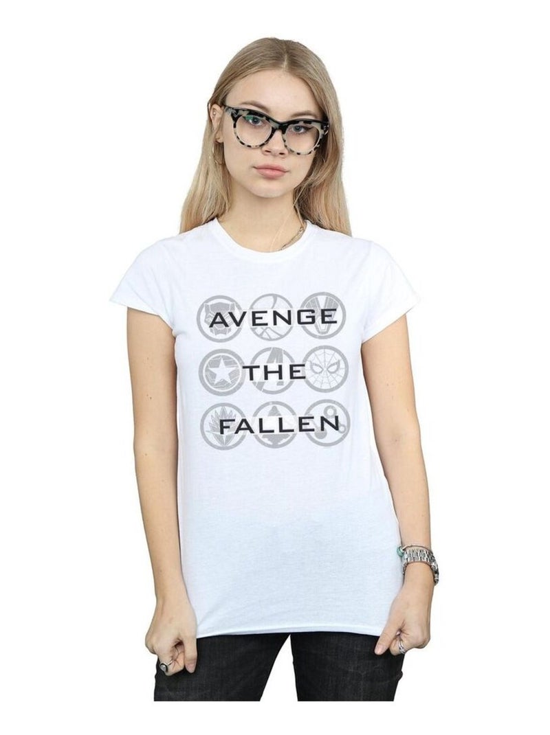 Marvel - T-shirt AVENGERS ENDGAME AVENGE THE FALLEN Blanc - Kiabi