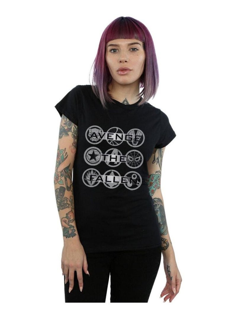 Marvel - T-shirt AVENGERS ENDGAME AVENGE THE FALLEN Noir - Kiabi