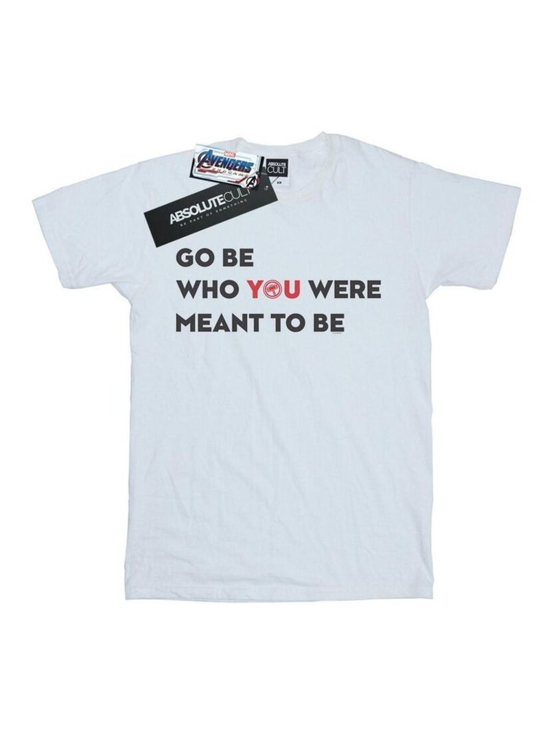 Marvel - T-shirt AVENGERS ENDGAME BE WHO YOU WERE MEANT TO BE Blanc - Kiabi