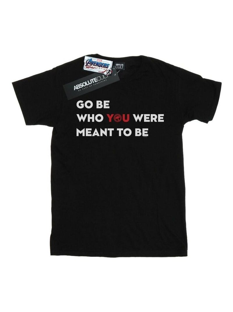 Marvel - T-shirt AVENGERS ENDGAME BE WHO YOU WERE MEANT TO BE Noir - Kiabi