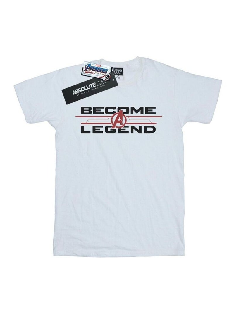 Marvel - T-shirt AVENGERS ENDGAME BECOME A LEGEND Blanc - Kiabi