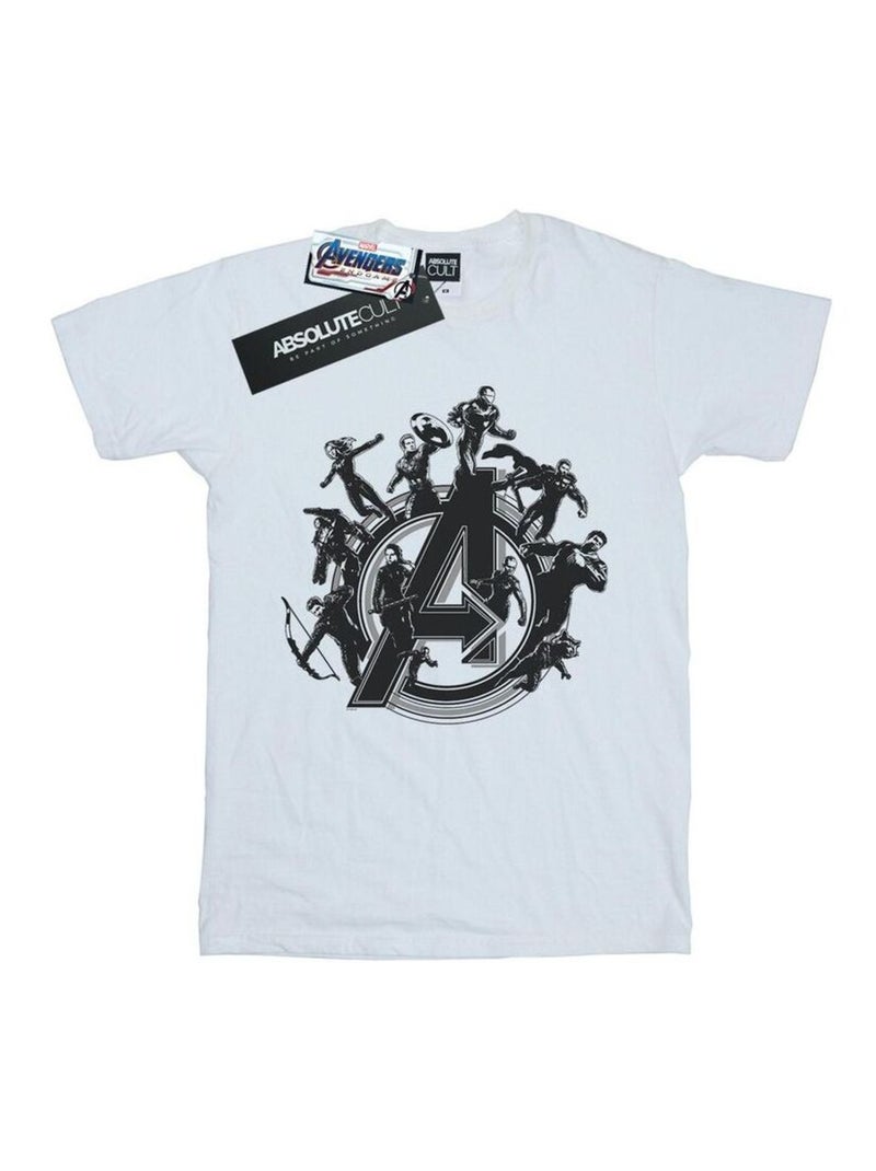 Marvel - T-shirt AVENGERS ENDGAME Blanc - Kiabi