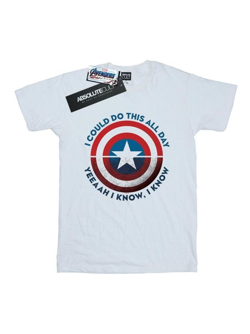 Marvel - T-shirt AVENGERS ENDGAME DO THIS ALL DAY Blanc - Kiabi