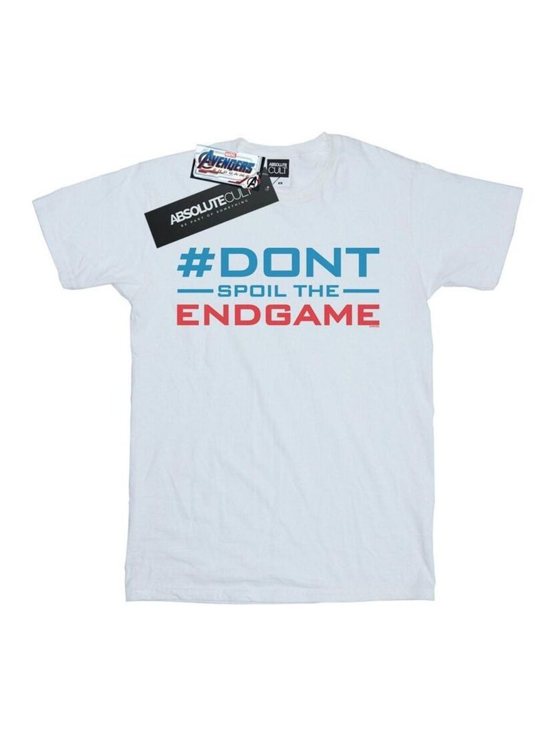 Marvel - T-shirt AVENGERS ENDGAME DON'T SPOIL THE ENDGAME Blanc - Kiabi