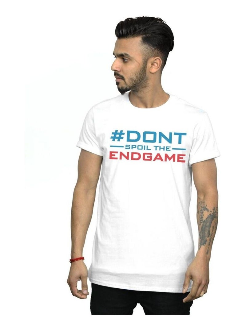 Marvel - T-shirt AVENGERS ENDGAME DON'T SPOIL THE ENDGAME Blanc - Kiabi