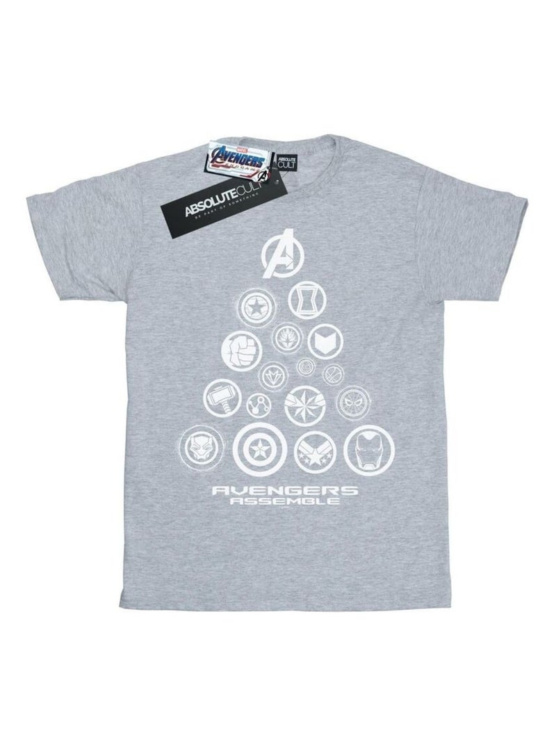 Marvel - T-shirt AVENGERS ENDGAME Gris chiné - Kiabi