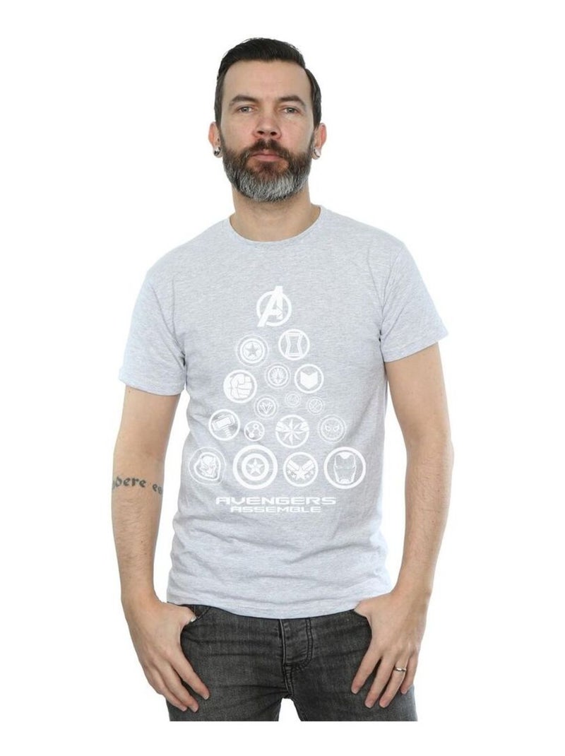 Marvel - T-shirt AVENGERS ENDGAME Gris chiné - Kiabi