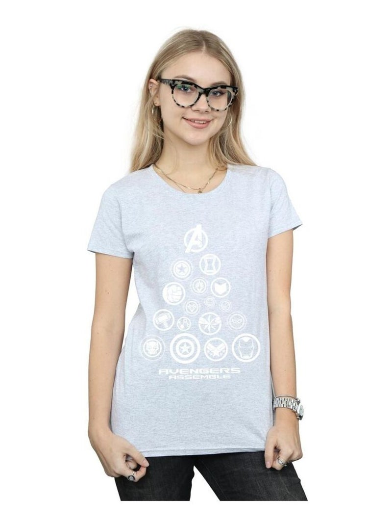 Marvel - T-shirt AVENGERS ENDGAME Gris chiné - Kiabi