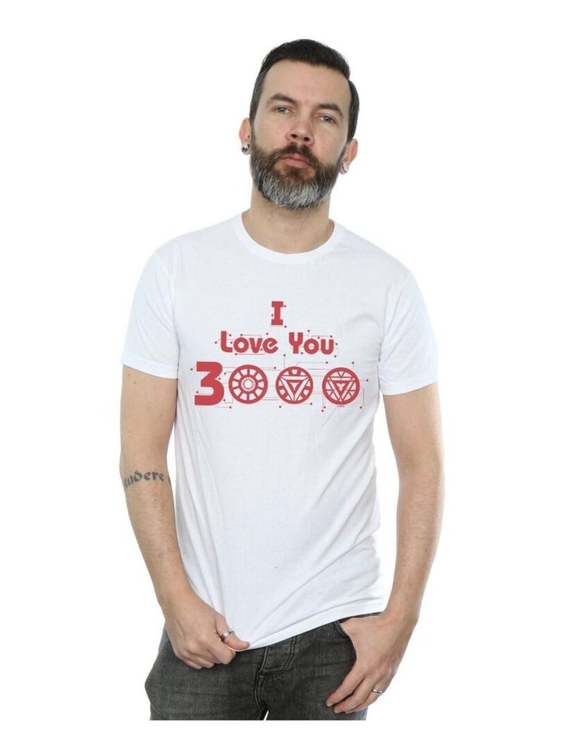 Marvel - T-shirt AVENGERS ENDGAME LOVE YOU Blanc - Kiabi