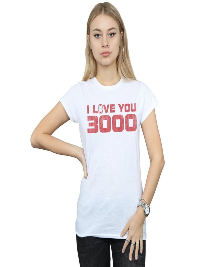 Marvel - T-shirt AVENGERS ENDGAME LOVE YOU Blanc - Kiabi