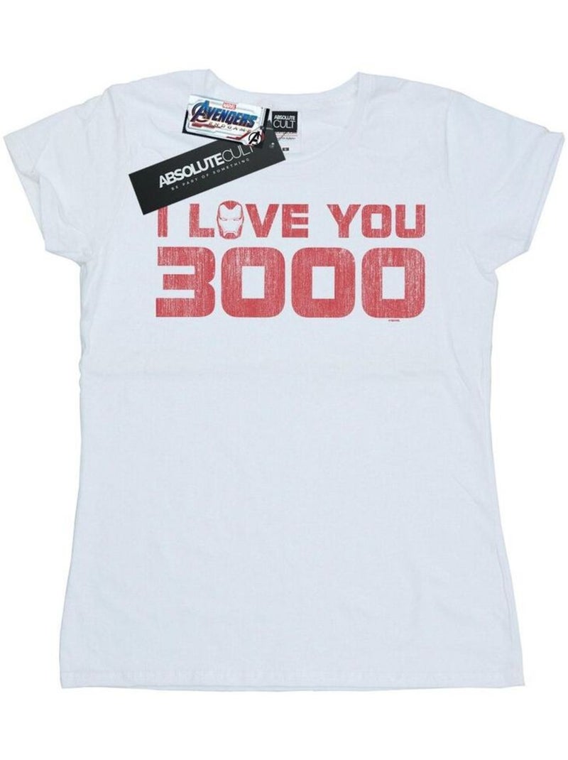Marvel - T-shirt AVENGERS ENDGAME LOVE YOU Blanc - Kiabi