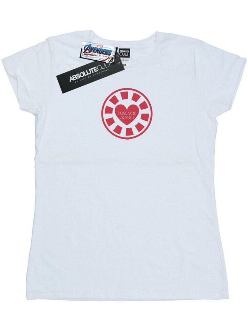 Marvel - T-shirt AVENGERS ENDGAME LOVE YOU Blanc - Kiabi