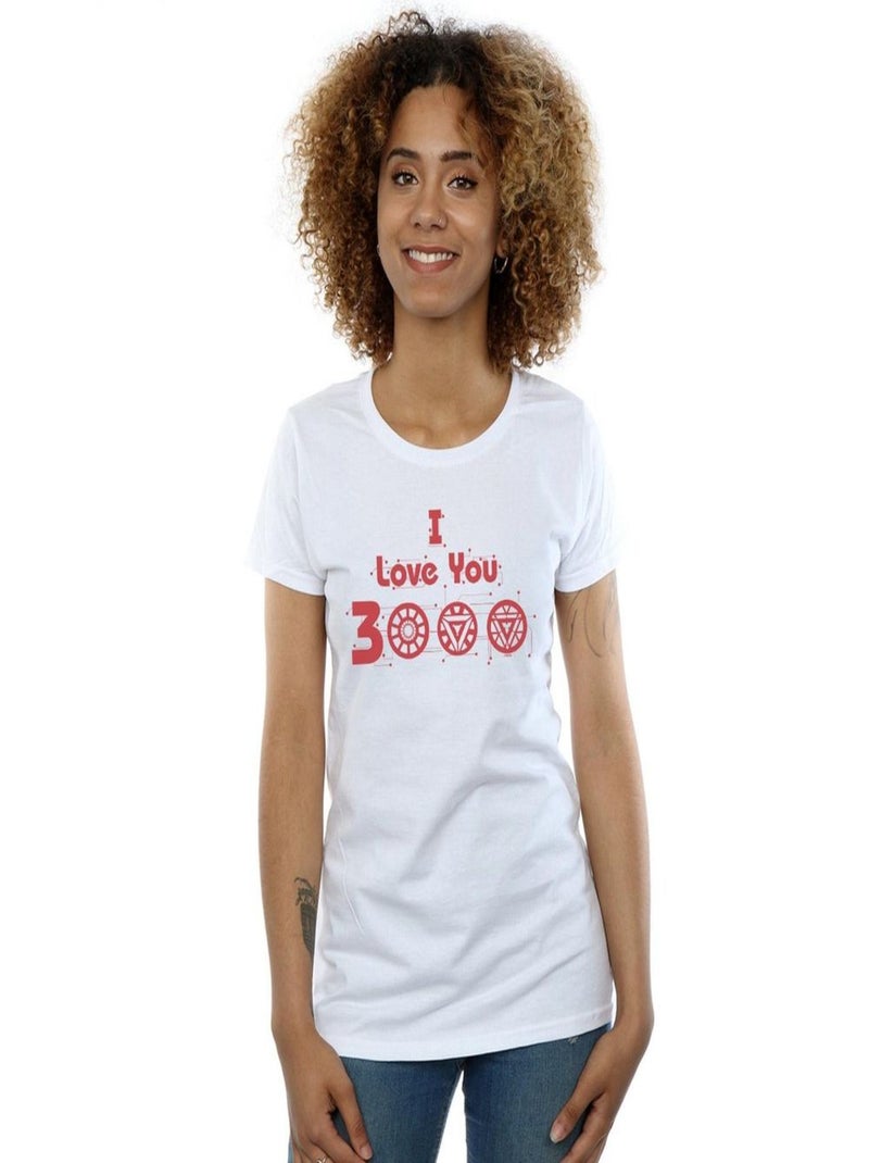 Marvel - T-shirt AVENGERS ENDGAME LOVE YOU Blanc - Kiabi