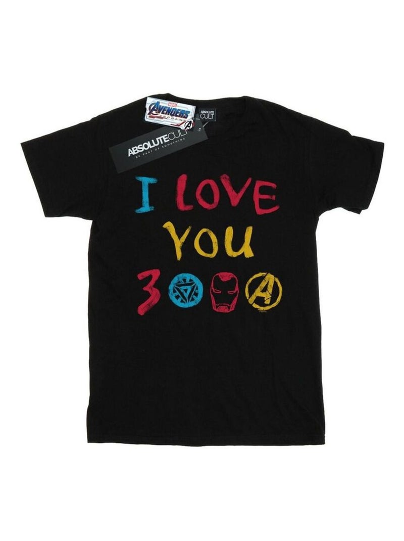 Marvel - T-shirt AVENGERS ENDGAME LOVE YOU Noir - Kiabi
