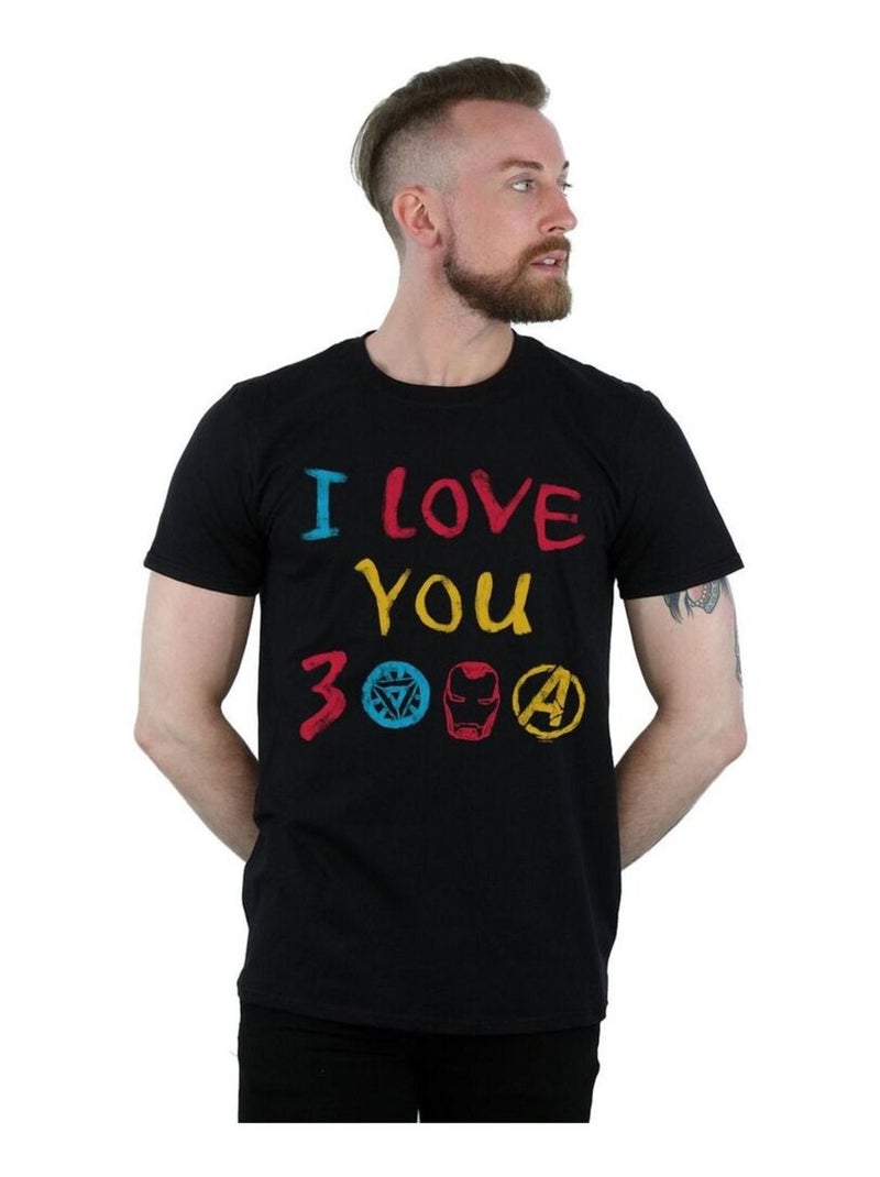 Marvel - T-shirt AVENGERS ENDGAME LOVE YOU Noir - Kiabi