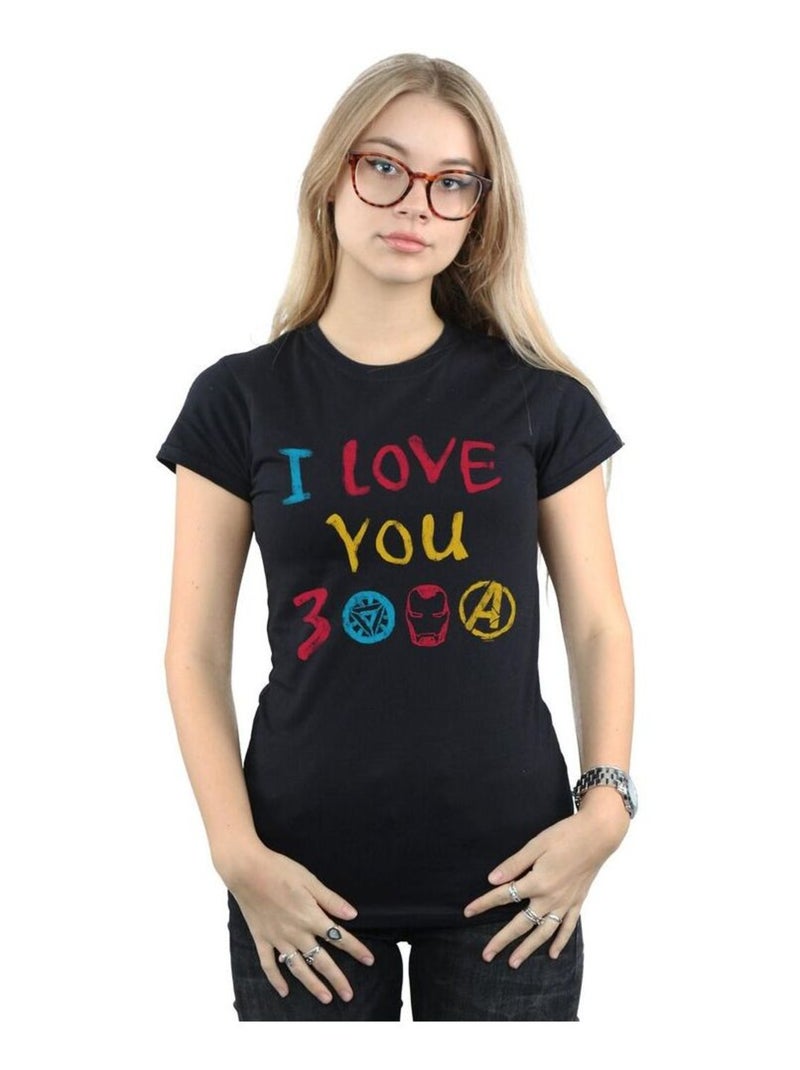 Marvel - T-shirt AVENGERS ENDGAME LOVE YOU Noir - Kiabi