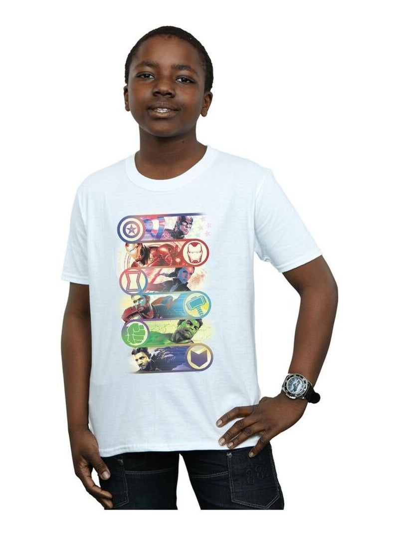 Marvel - T-shirt AVENGERS ENDGAME ORIGINAL HEROES Blanc - Kiabi