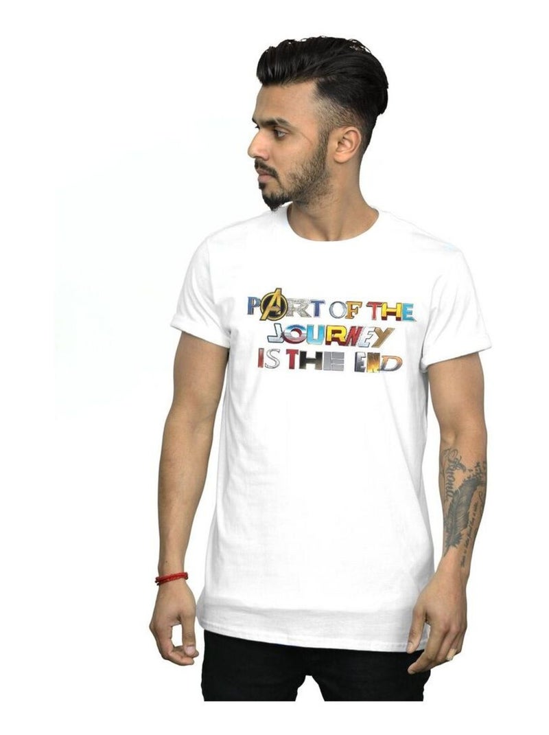 Marvel - T-shirt AVENGERS ENDGAME PART OF THE JOURNEY Blanc - Kiabi