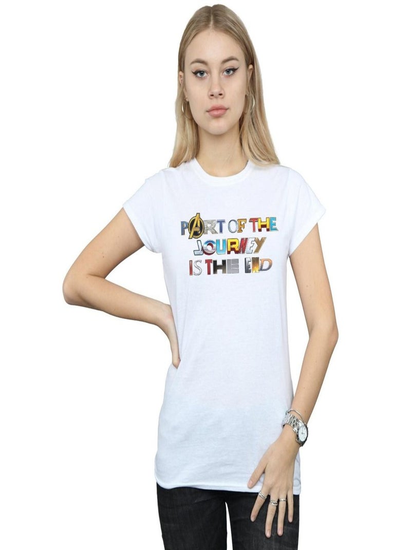 Marvel - T-shirt AVENGERS ENDGAME PART OF THE JOURNEY Blanc - Kiabi