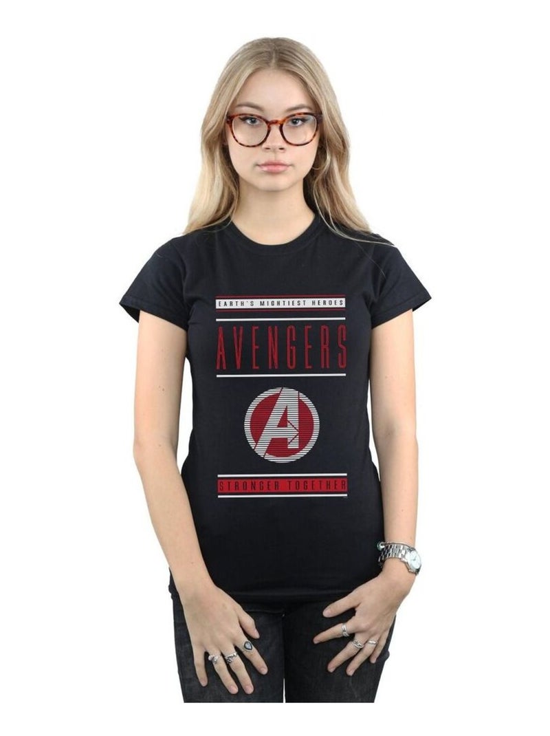 Marvel - T-shirt AVENGERS ENDGAME STRONGER TOGETHER Noir - Kiabi