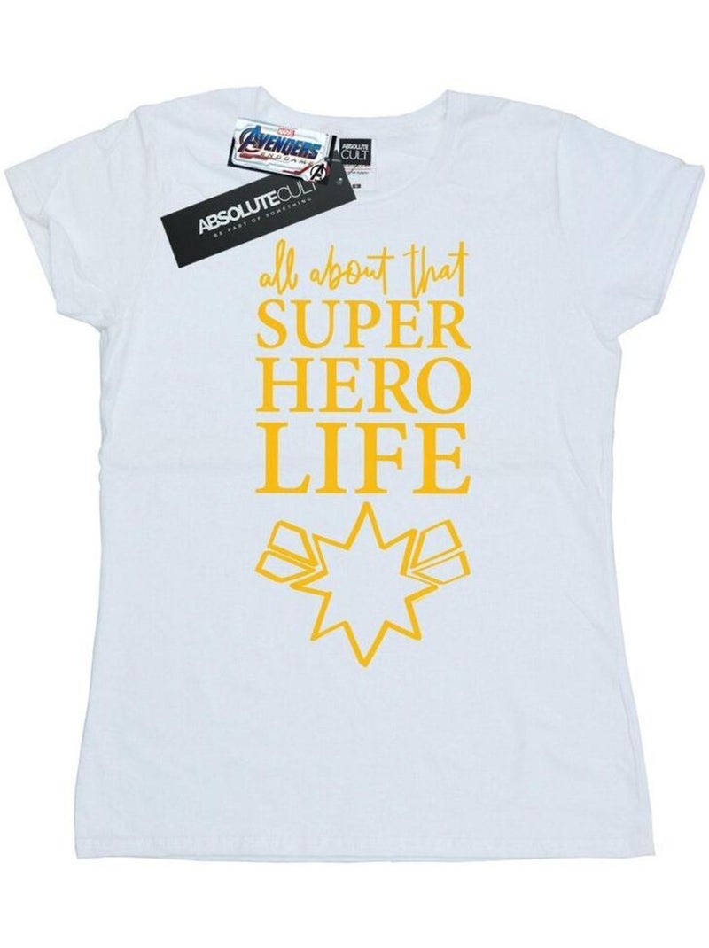 Marvel - T-shirt AVENGERS ENDGAME SUPERHERO LIFE Blanc - Kiabi