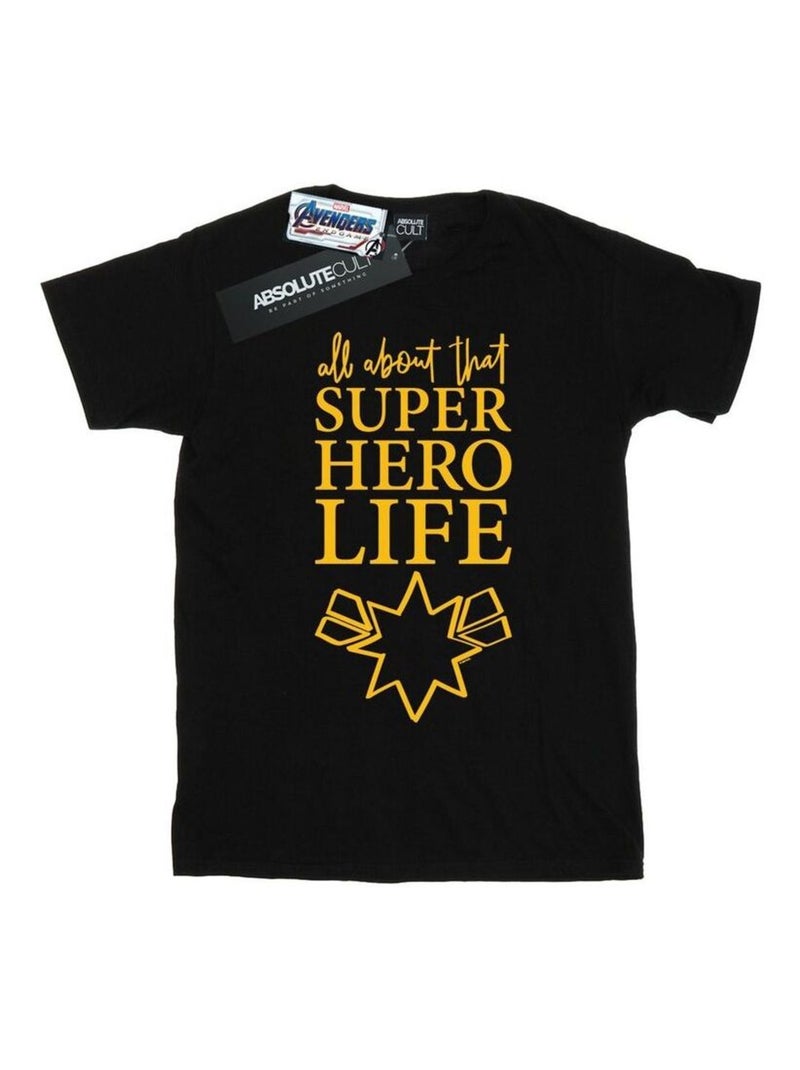Marvel - T-shirt AVENGERS ENDGAME SUPERHERO LIFE Noir - Kiabi