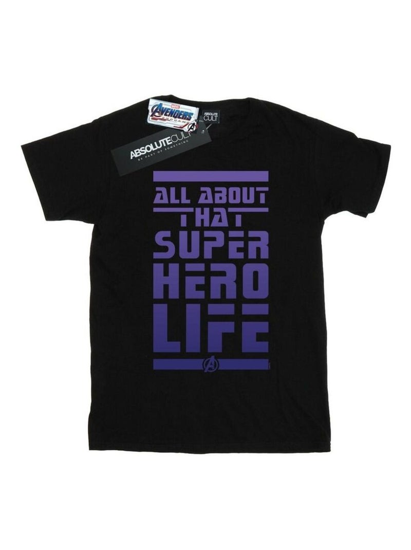Marvel - T-shirt AVENGERS ENDGAME SUPERHERO LIFE Noir - Kiabi