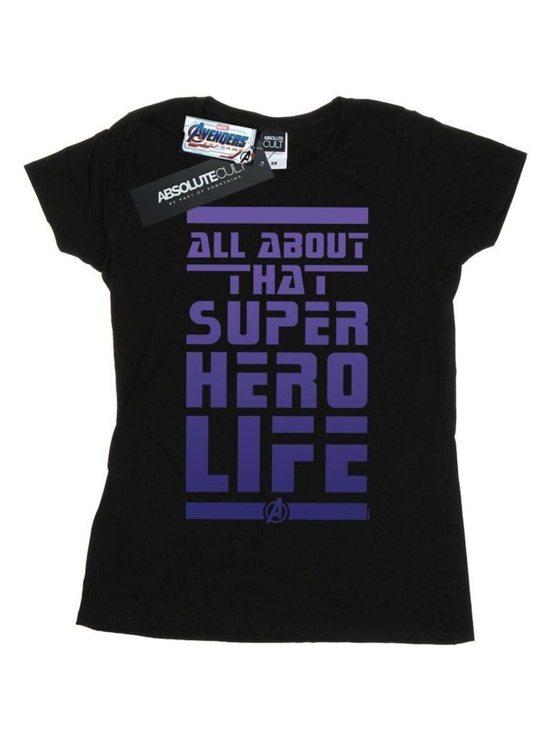 Marvel - T-shirt AVENGERS ENDGAME SUPERHERO LIFE Noir - Kiabi