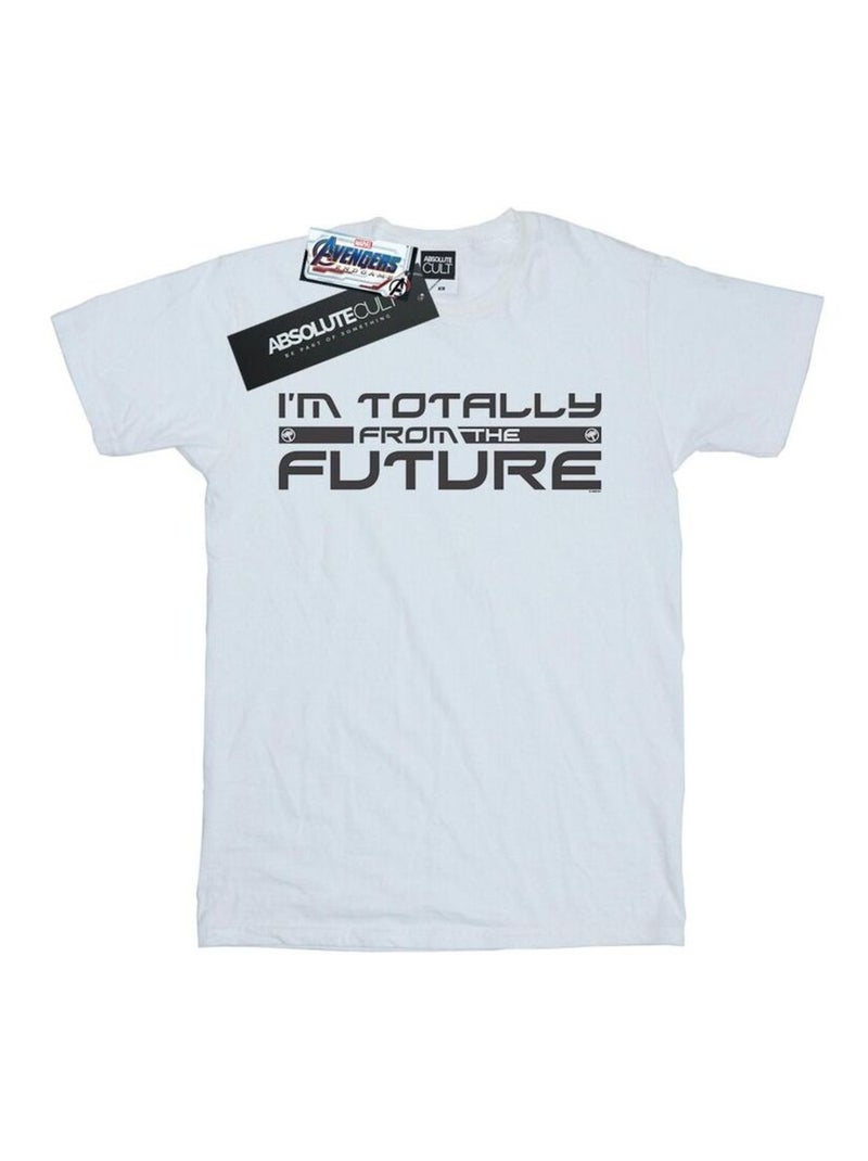 Marvel - T-shirt AVENGERS ENDGAME TOTALLY FROM THE FUTURE Blanc - Kiabi