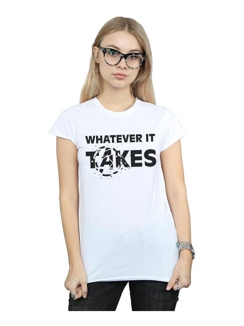 Marvel - T-shirt AVENGERS ENDGAME WHATEVER IT TAKES Blanc - Kiabi