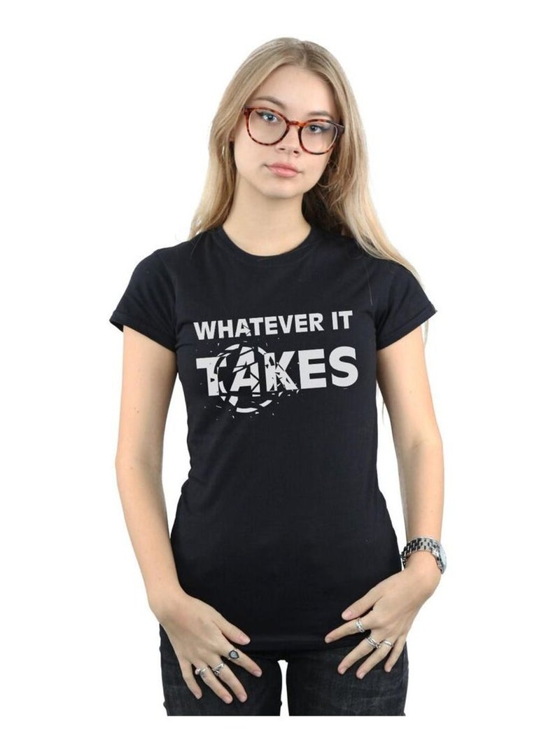 Marvel - T-shirt AVENGERS ENDGAME WHATEVER IT TAKES Noir - Kiabi