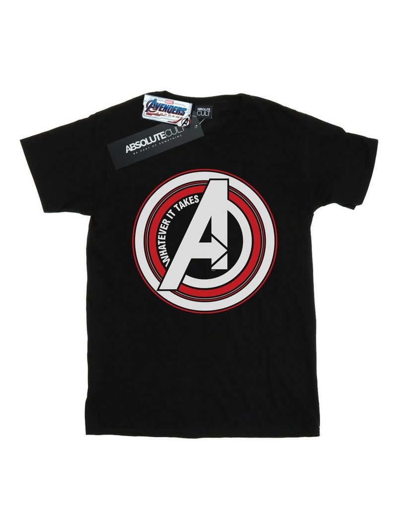 Marvel - T-shirt AVENGERS ENDGAME WHATEVER IT TAKES SYMBOL Noir - Kiabi