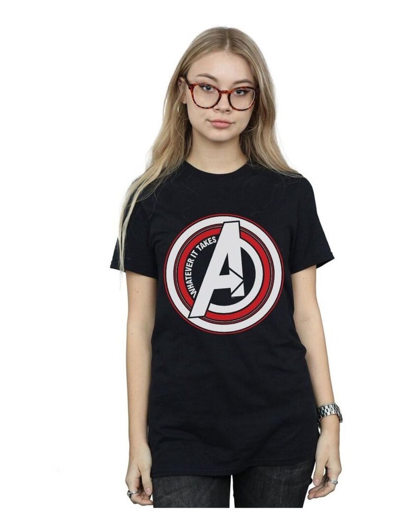 Marvel - T-shirt AVENGERS ENDGAME WHATEVER IT TAKES SYMBOL Noir - Kiabi