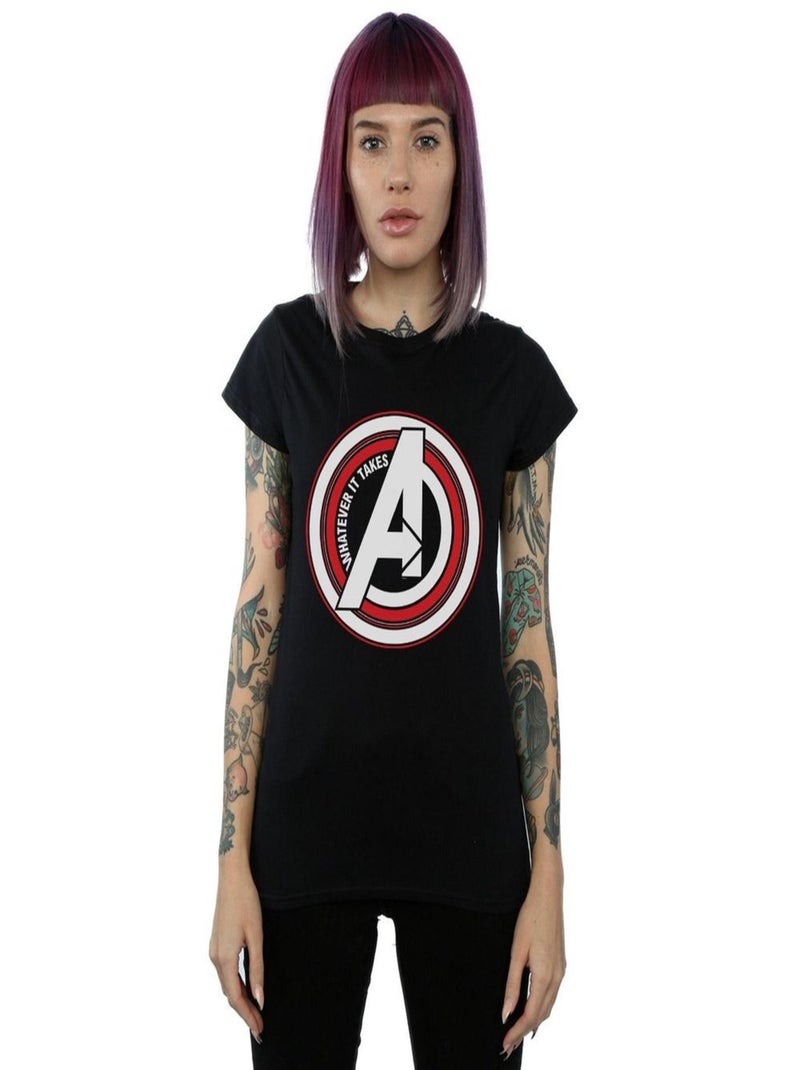Marvel - T-shirt AVENGERS ENDGAME WHATEVER IT TAKES SYMBOL Noir - Kiabi